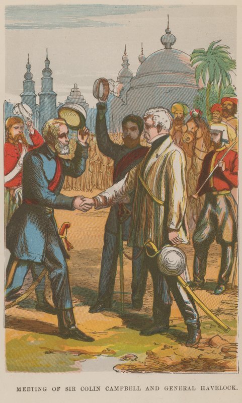 Møde mellem Sir Colin Campbell og General Havelock af English School
