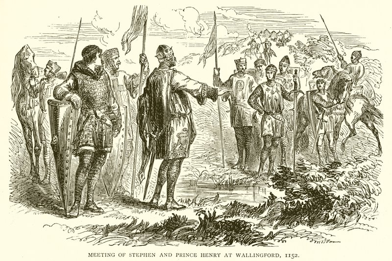 Møde mellem Stephen og Prins Henrik i Wallingford, 1152 af English School