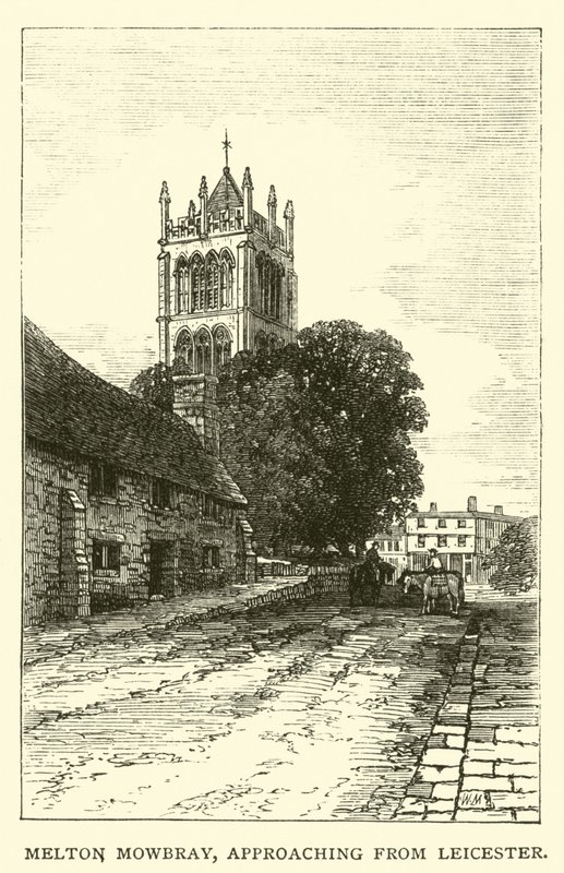 Melton Mowbray, der nærmer sig fra Leicester af English School