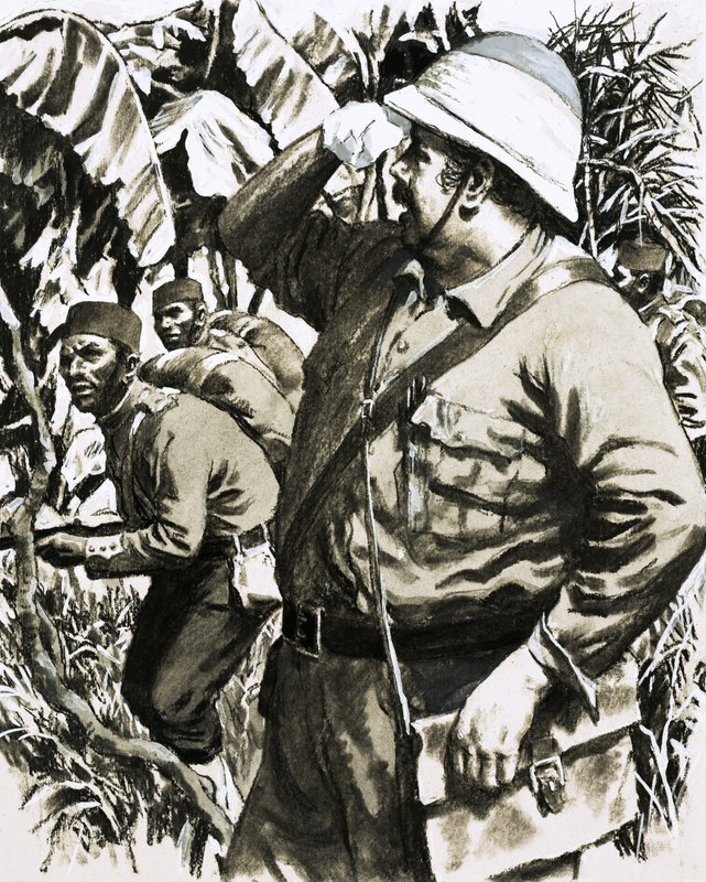 Melton Prior marcherer gennem den burmesiske jungle med det 11. bengalske indfødte infanteri af English School