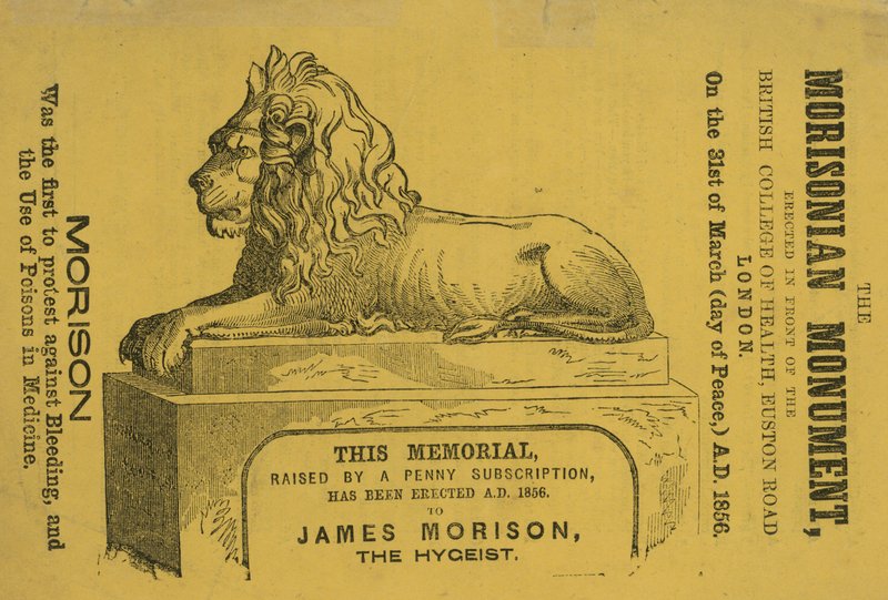 Mindesmærke rejst i 1856 for James Morison, Hygeist af English School