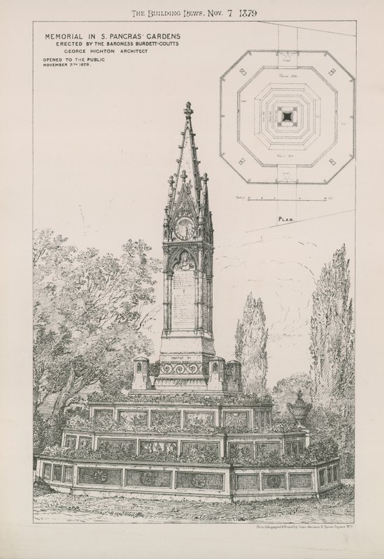 Mindesmærke i St Pancras Gardens af English School