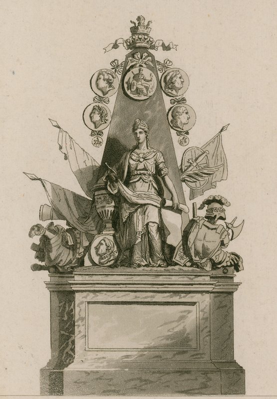 Mindesmærke for Lord Ligonier, Westminster Abbey, London af English School