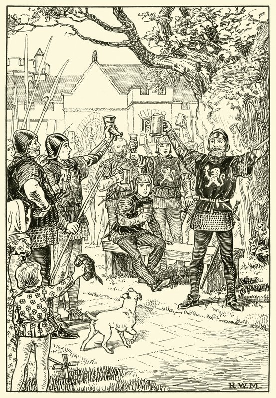 Mænd, (Raising Cups) Oxford for evigt! (blæk på papir) af English School
