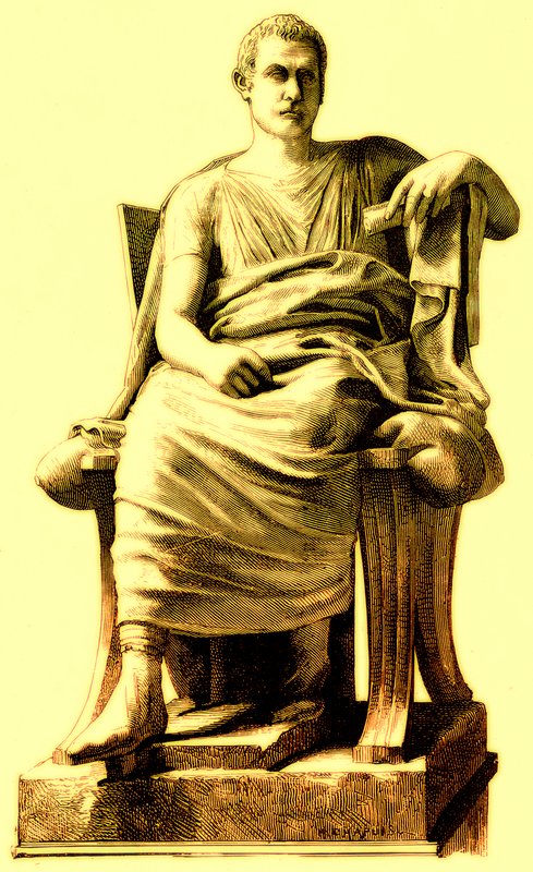 Menander, illustration fra History of Rome af Victor Duruy, udgivet 1884 (digitalt forbedret billede) af English School