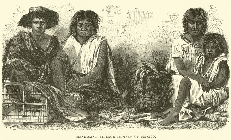 Mendicant Village indianere i Mexico af English School