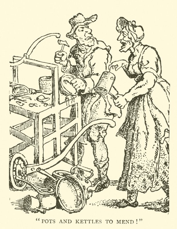 Reparation af gryder og kedler (træsnit) af English School
