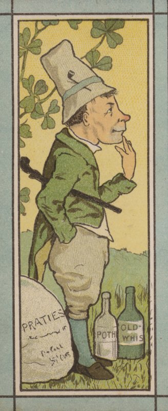 Menu illustration: Irland (farve litho) af English School