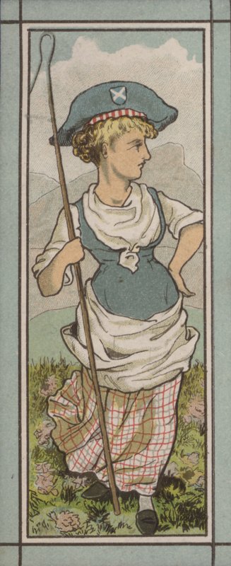 Illustration af menu: Schweiz (farvelitografi) af English School