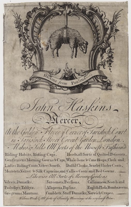 Mercer, John Haskins, handelskort af English School