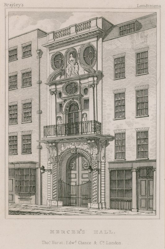 Mercers Hall, Cheapside, London af English School