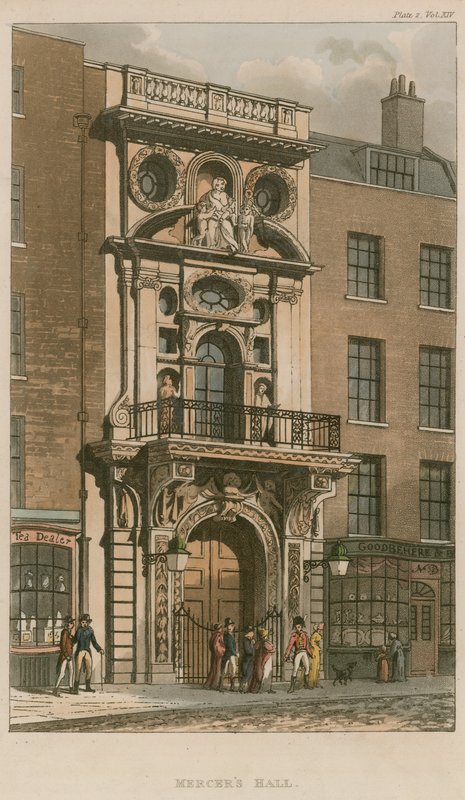 Mercers Hall, Cheapside, London af English School