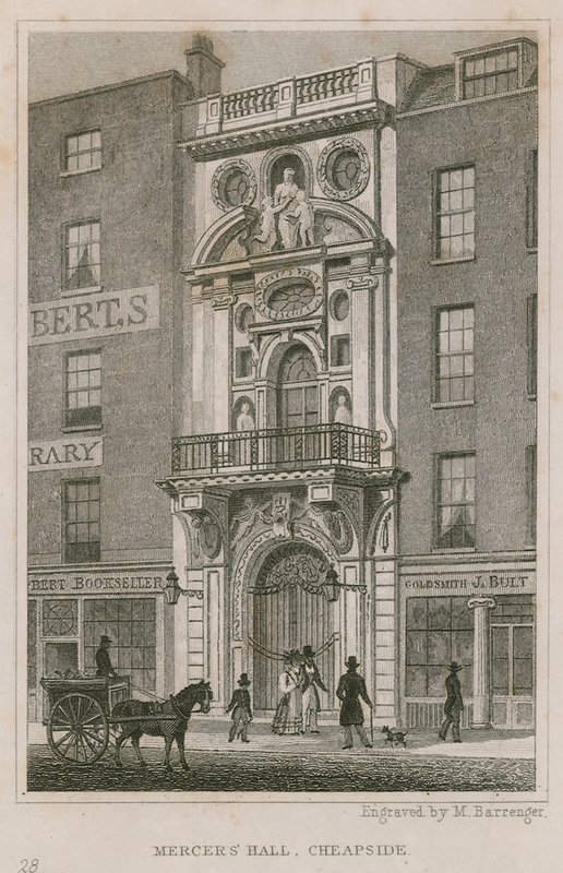 Mercers Hall, Cheapside, London af English School