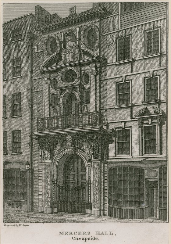 Mercers Hall, Cheapside, London af English School