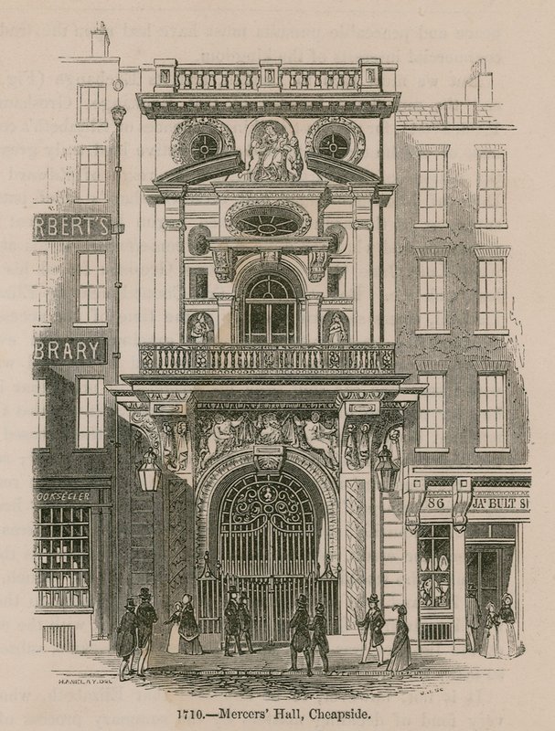 Mercers Hall, Cheapside, London af English School