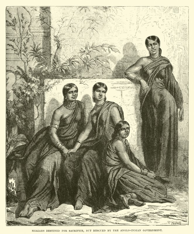 Meriahs destined for sacrifice, but rescued by the Anglo-Indian Government  af English School
