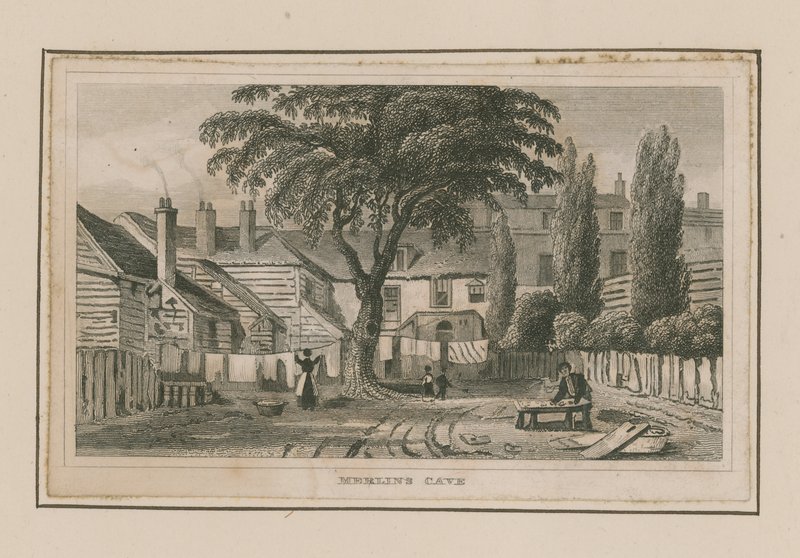 Merlins Cave i London af English School
