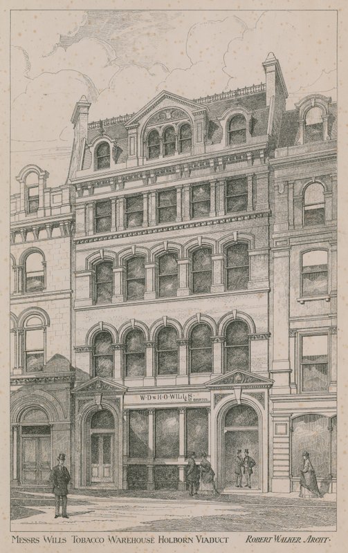 Mrs Willis Tobakslager, Holborn Viadukt af English School