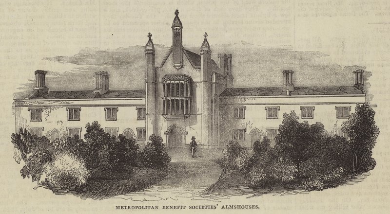 Metropolitan Benefit Societies" Almshouses af English School