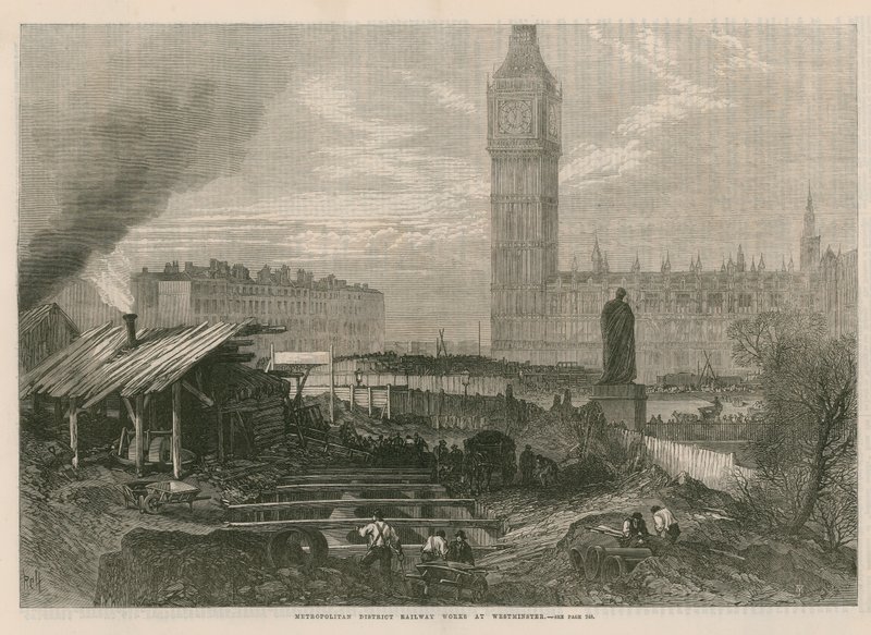 Metropolitan District Railway arbejder i Westminster af English School