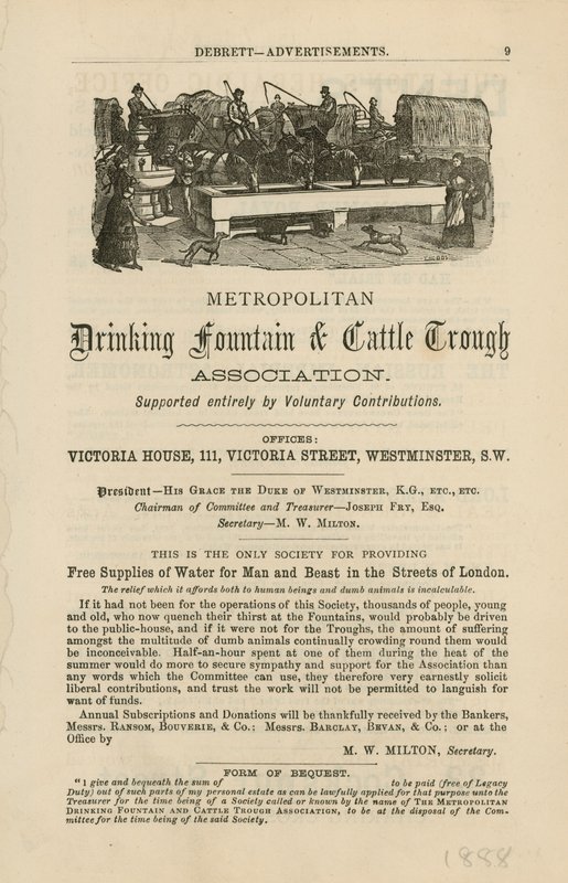 Metropolitan Drinking Fountain & Cattle Trough Association af English School