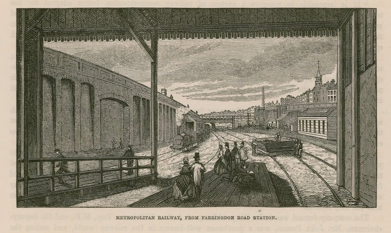 Metropolitan Railway fra Farringdon Road station af English School