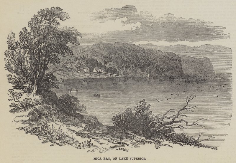 Mica Bay, ved Lake Superior (gravering) af English School