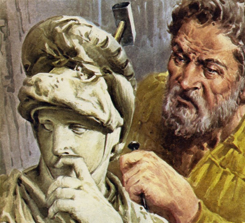 Michelangelo arbejdede på et kapel, som skulle indeholde gravene for familien de Medici af English School