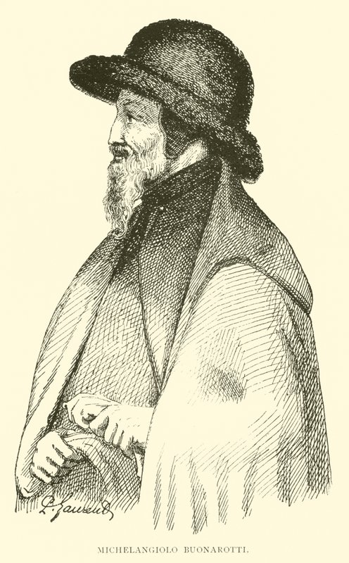 Michelangelo Buonarroti (gravering) af English School