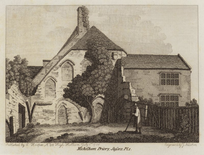 Michelham Priory, Sussex, 1785 af English School