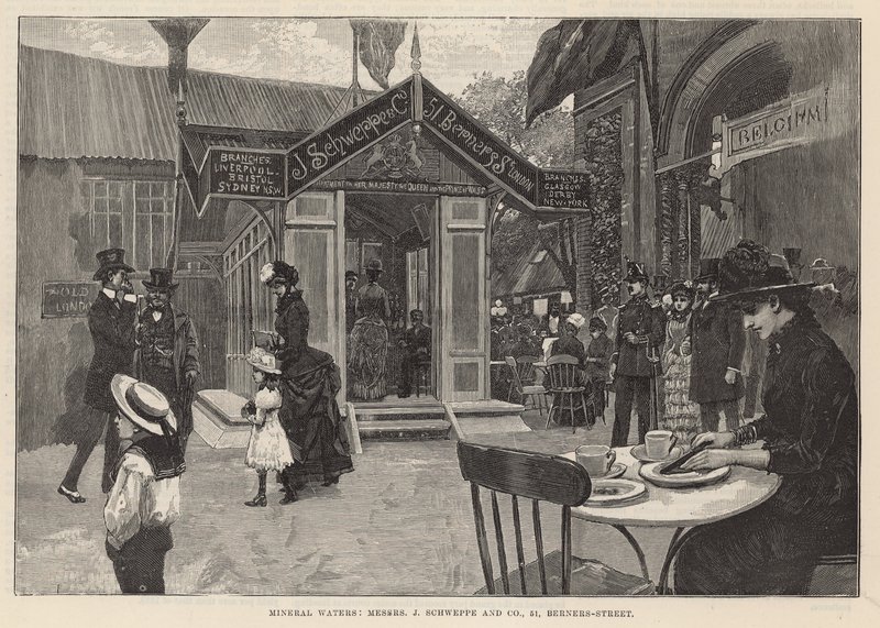 Mineralvand; Mrs J Schweppe & Co, 51 Berners Street af English School