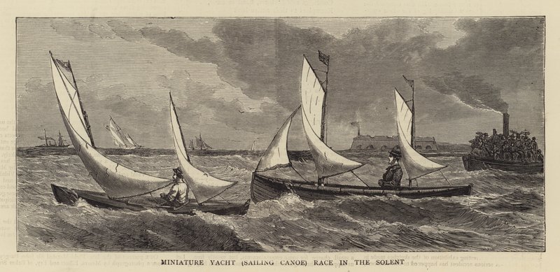 Miniature Yacht (Sejlkano) Race in the Solent (gravering) af English School