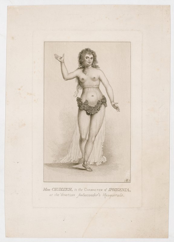 Frøken Chudleigh, i Iphigenias tegn, ved Venetian Ambassadors Masquerade af English School