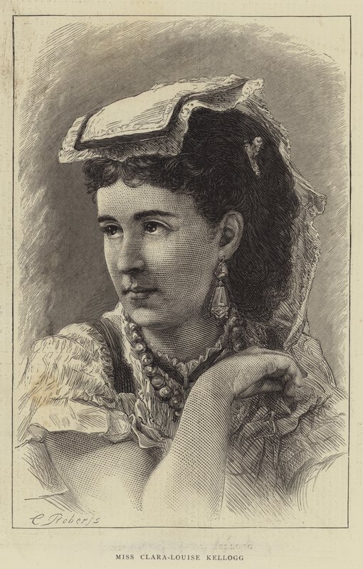 Miss Clara-Louise Kellogg (gravering) af English School