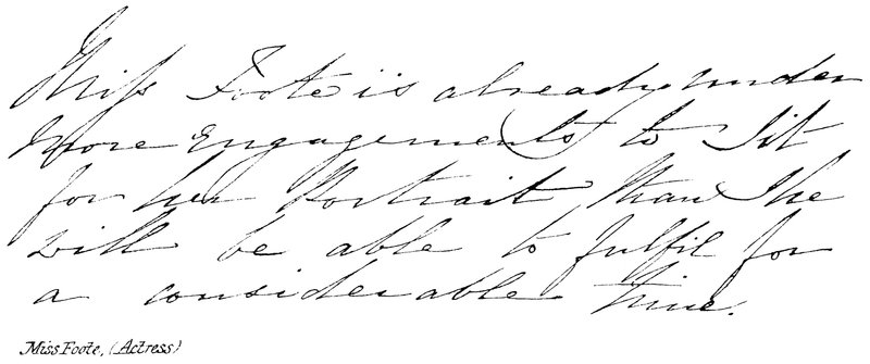 Miss Foote, (skuespillerinde) af English School