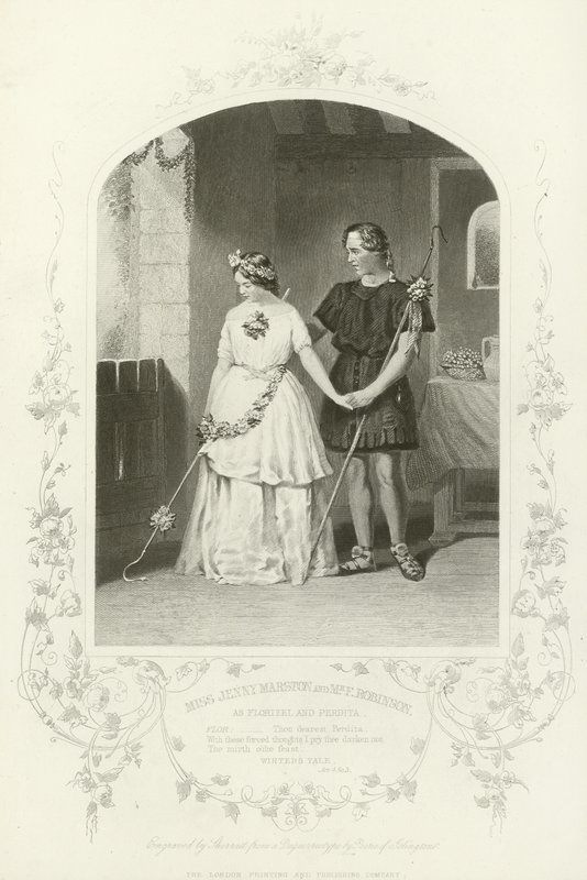 Miss Jenny Marston og Mr F Robinson som Florizel og Perdita, The Winter