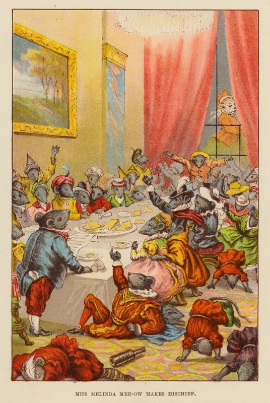 Miss Melinda Mee-ow laver Mischief (farve litho) af English School