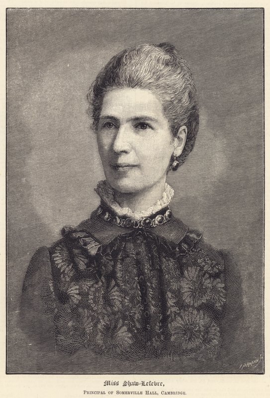 Miss Shaw-Lefevre, rektor i Somerville Hall, Cambridge (gravering) af English School