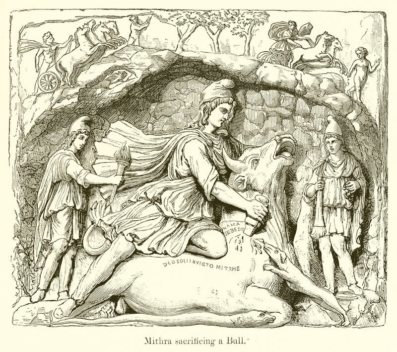 Mithra ofrer en Tyr af English School