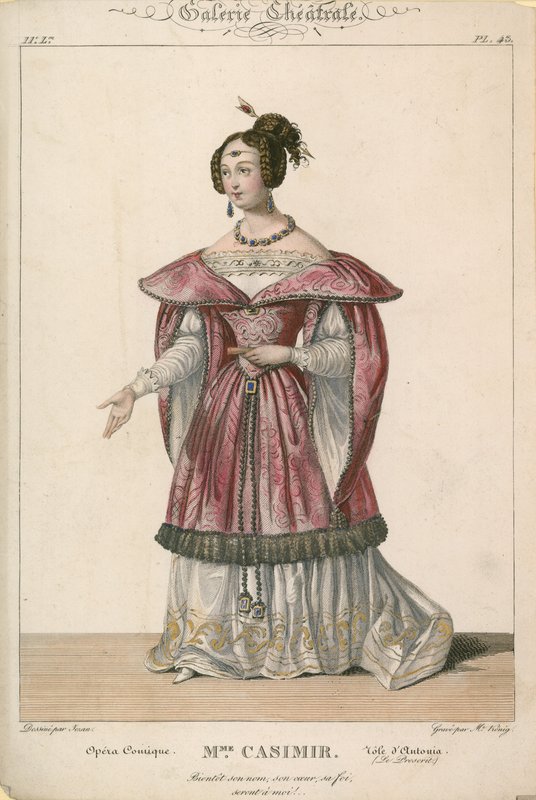 Mme Casimir i rollen som Antonia, Opera Comique af English School
