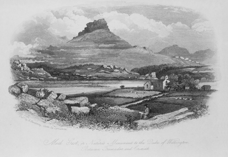Moel Gest, eller naturens monument til hertugen af Wellington, mellem Tremadoc og Criccieth af English School