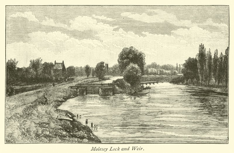 Molesey Lock and Weir  af English School