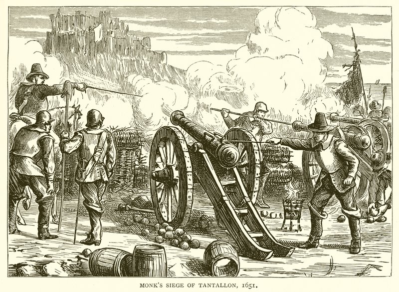 Munkenes belejring af Tantallon, 1651 af English School