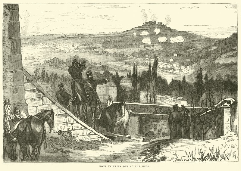 Mont Valerien under belejringen, oktober 1870 af English School