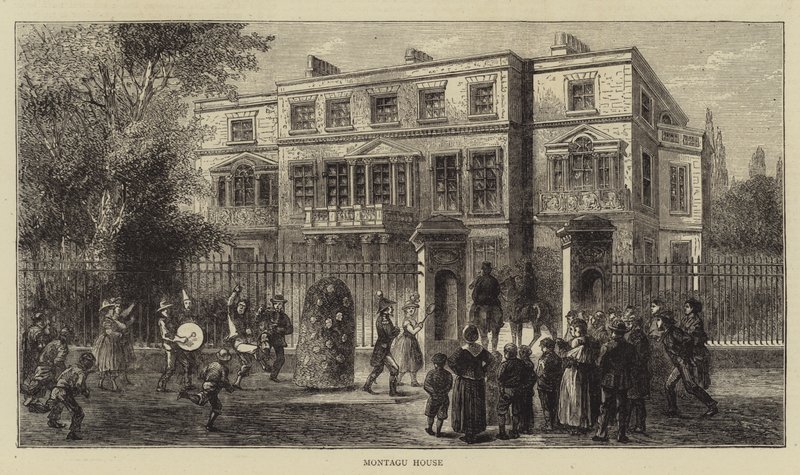Montagu House (gravering) af English School