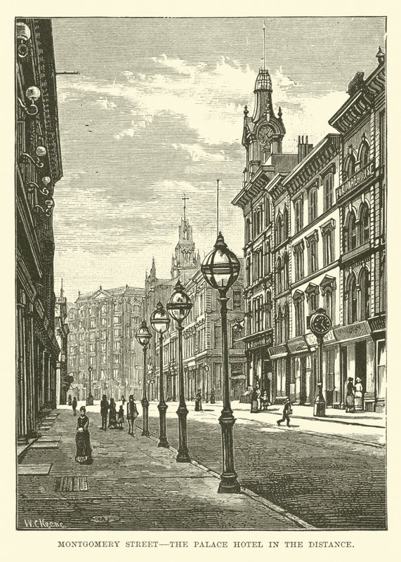 Montgomery Street, Palace Hotel i det fjerne af English School