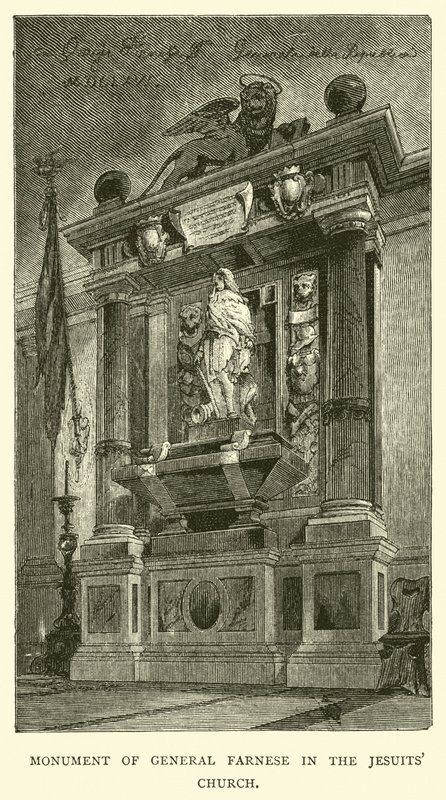 Monument of General Farnese in the Jesuits Church  af English School