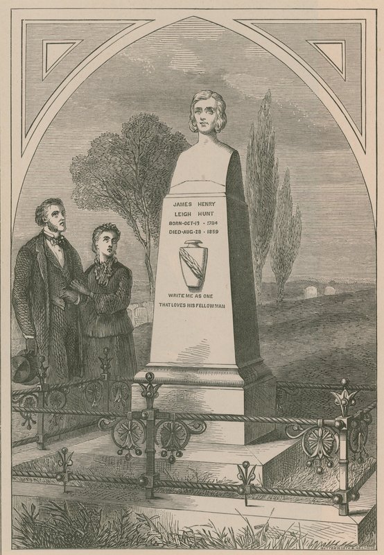 Monument til James Henry Leigh Hunt af English School