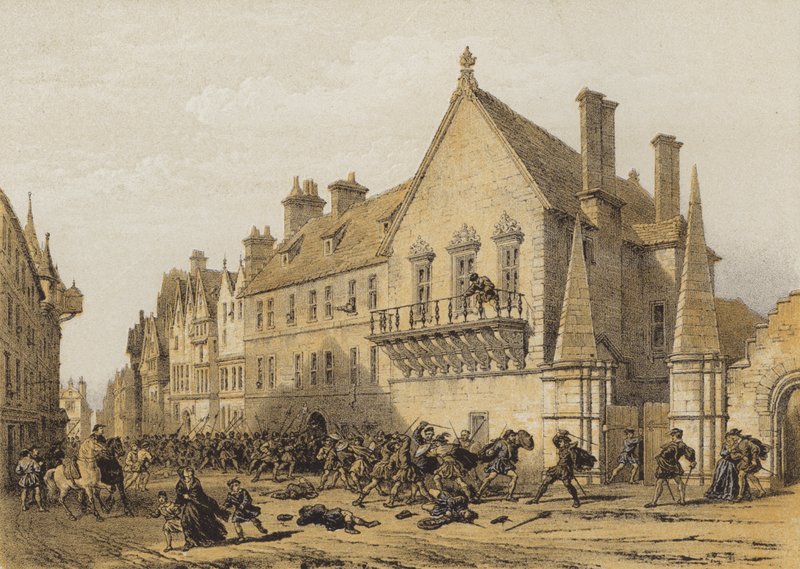 Moray House, Canongate (chromolitho) af English School