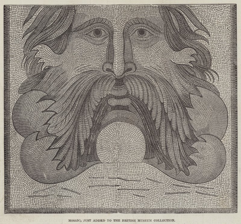 Mosaik, lige føjet til British Museum Collection (gravering) af English School